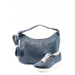 Сини дамски обувки и чанта комплект Jump 7802-2066 синKP